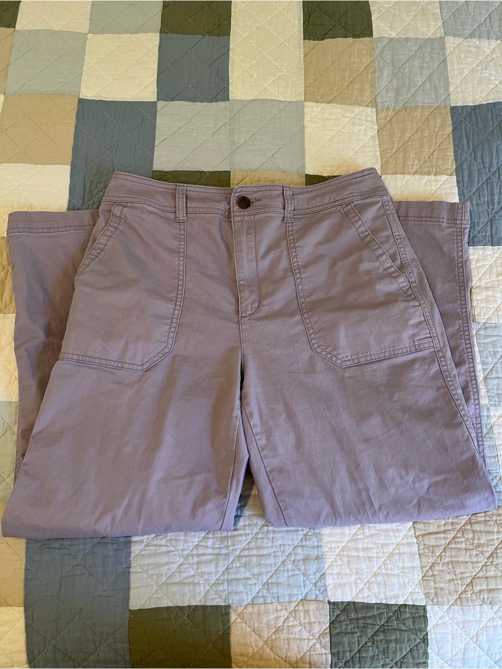 GAP Lavender Straight-Leg Utility Khakis